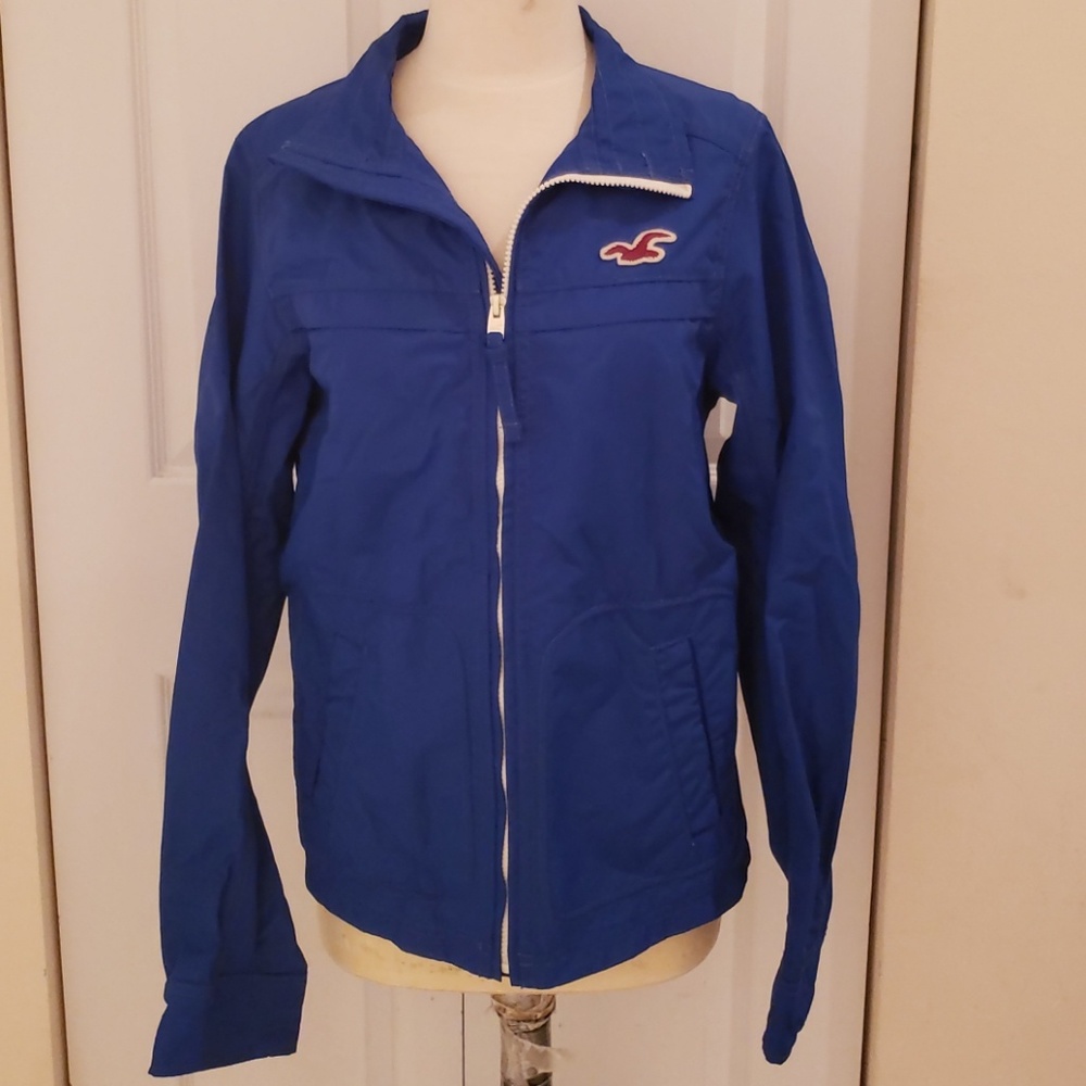 Vintage Y2K Hollister Blue Heavy Duty Windbreaker Jacket